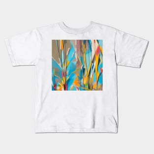 Wild Grasses Abstract Kids T-Shirt